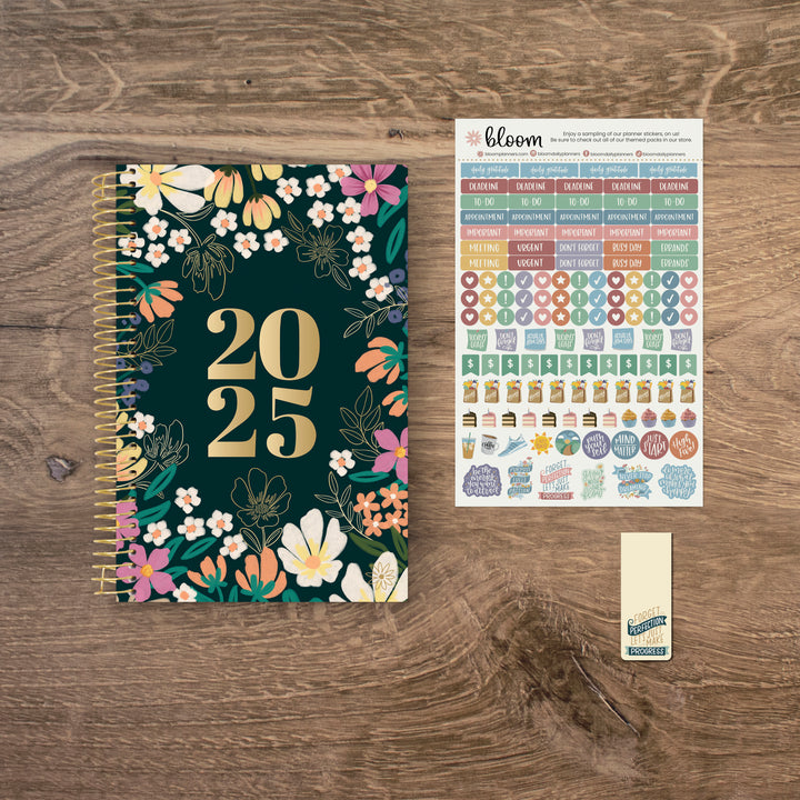 2025 Soft Cover Planner, 5.5" x 8.25", Blooming Wildly