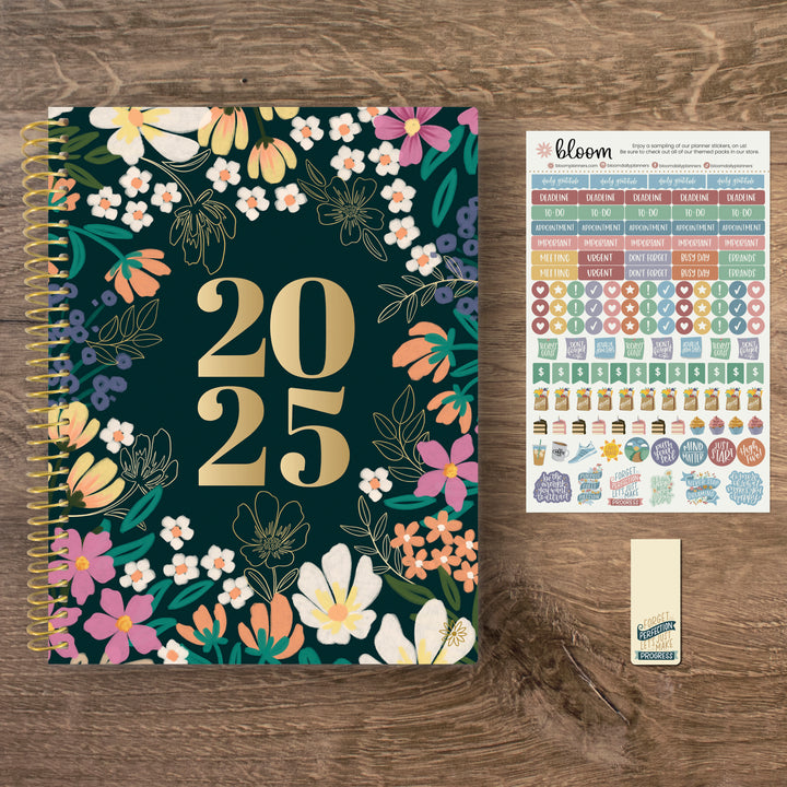 2025 Soft Cover Planner, 8.5" x 11", Blooming Wildly