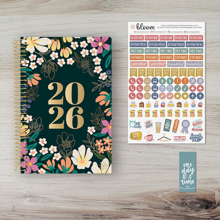 2026 Soft Cover Planner, 5.5" x 8.25", Blooming Wildly