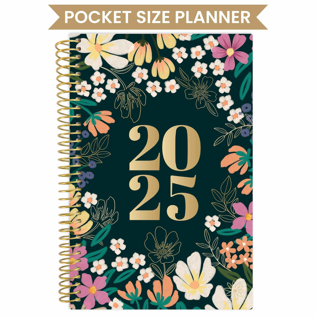 2025 Soft Cover Planner, 4" x 6", Blooming Wildly