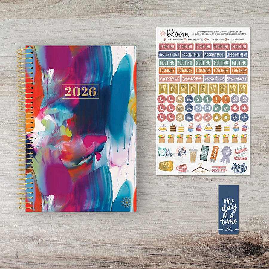 2026 Soft Cover Planner, 5.5" x 8.25", Brilliant Brushstrokes