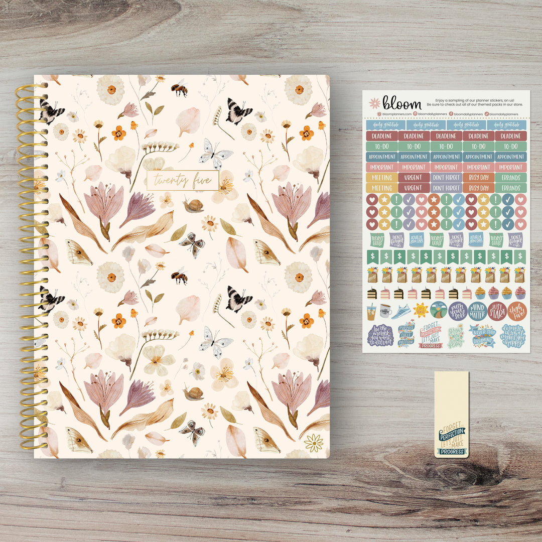 2025 Soft Cover Planner, 8.5" x 11", Butterfly Garden