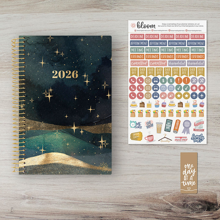 2026 Soft Cover Planner, 5.5" x 8.25", Celestial Skies