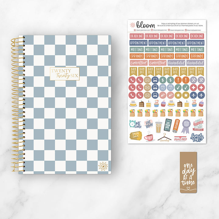 2026 Soft Cover Planner, 5.5" x 8.25", Checkered