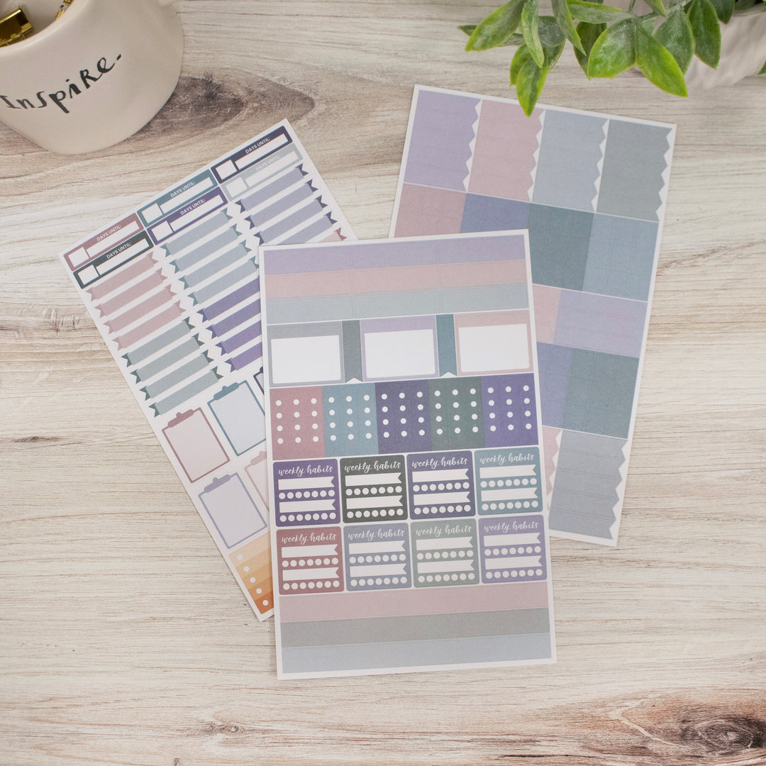 Planner Stickers, Color Coding Pack, Jewel Tones