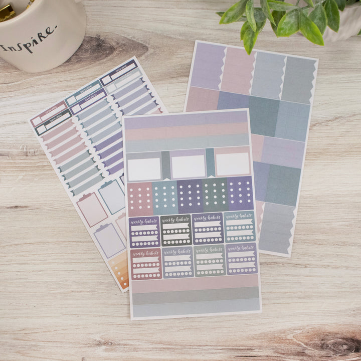 Planner Stickers, Color Coding Pack, Jewel Tones