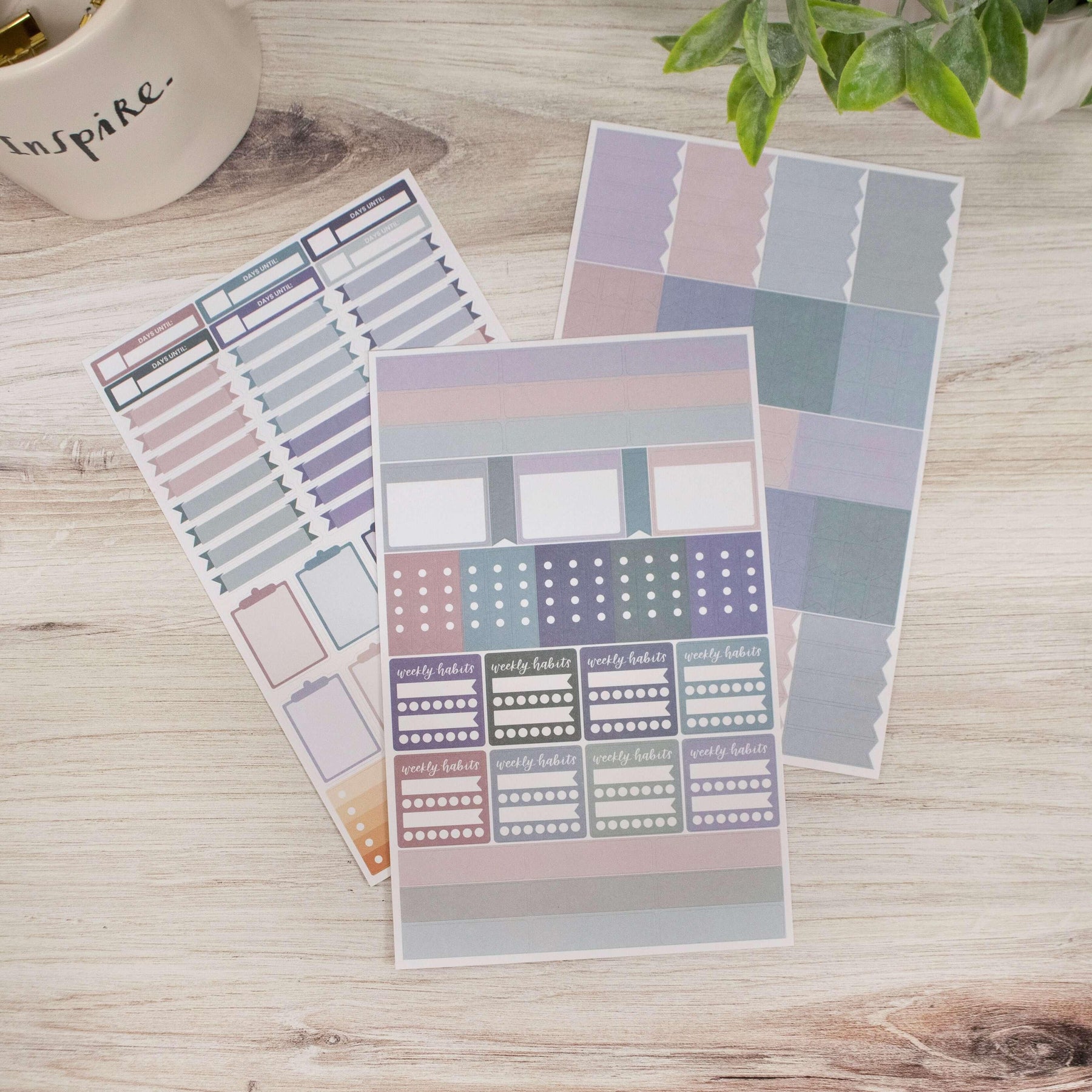 Planner Stickers, Color Coding, Jewel Tones - bloom daily planners