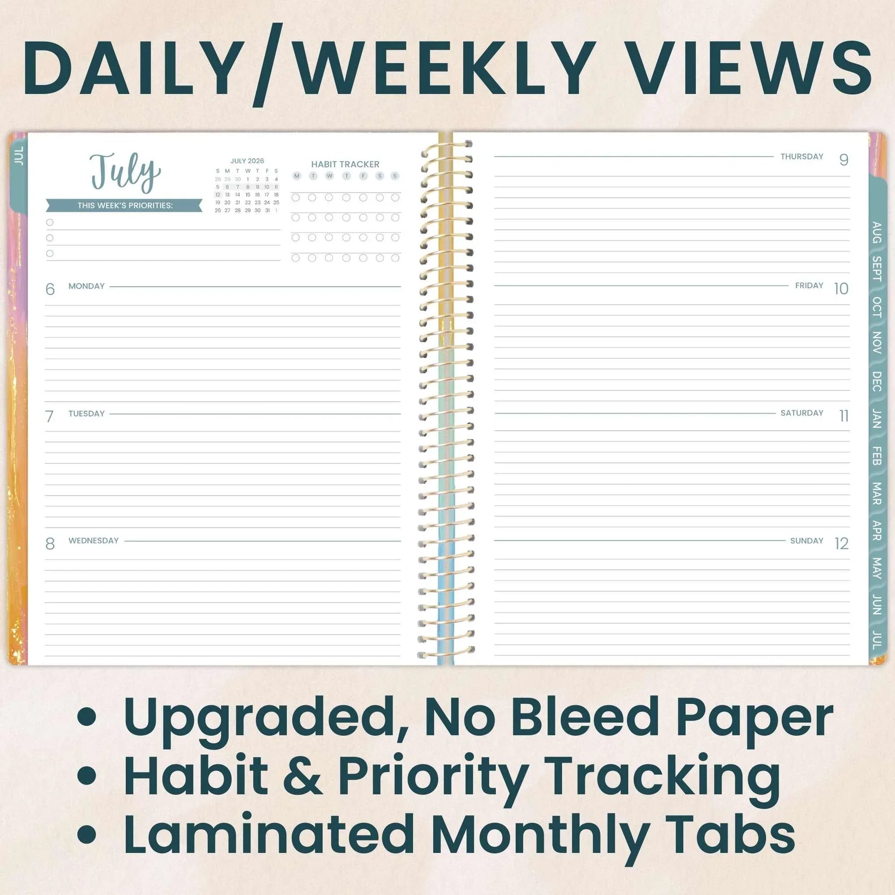 Weekly Bloom Chart 2026–27 Academic Planner | 8.5