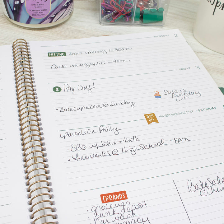 2026 Soft Cover Planner, 8.5" x 11", Eucalyptus, Green