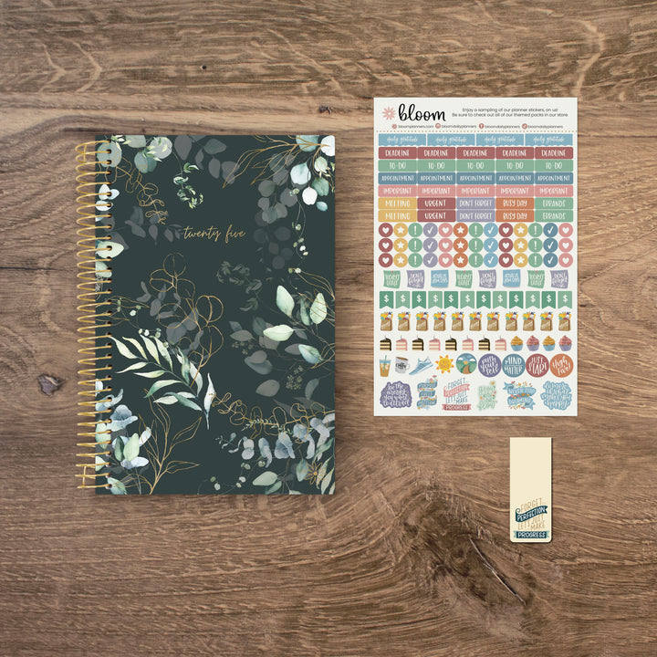 2025 Soft Cover Planner, 5.5" x 8.25", Eucalyptus, Green