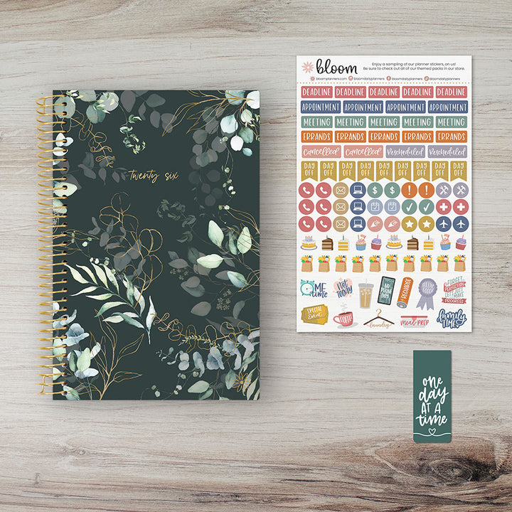 2026 Soft Cover Planner, 5.5" x 8.25", Eucalyptus, Green