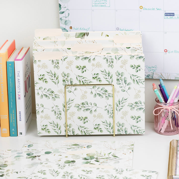File Folder Set, Eucalyptus, 12 Pack