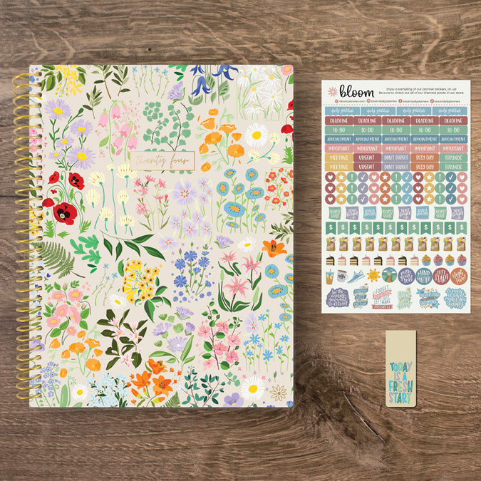 2024 Soft Cover Planner, 8.5" x 11", Garden Party