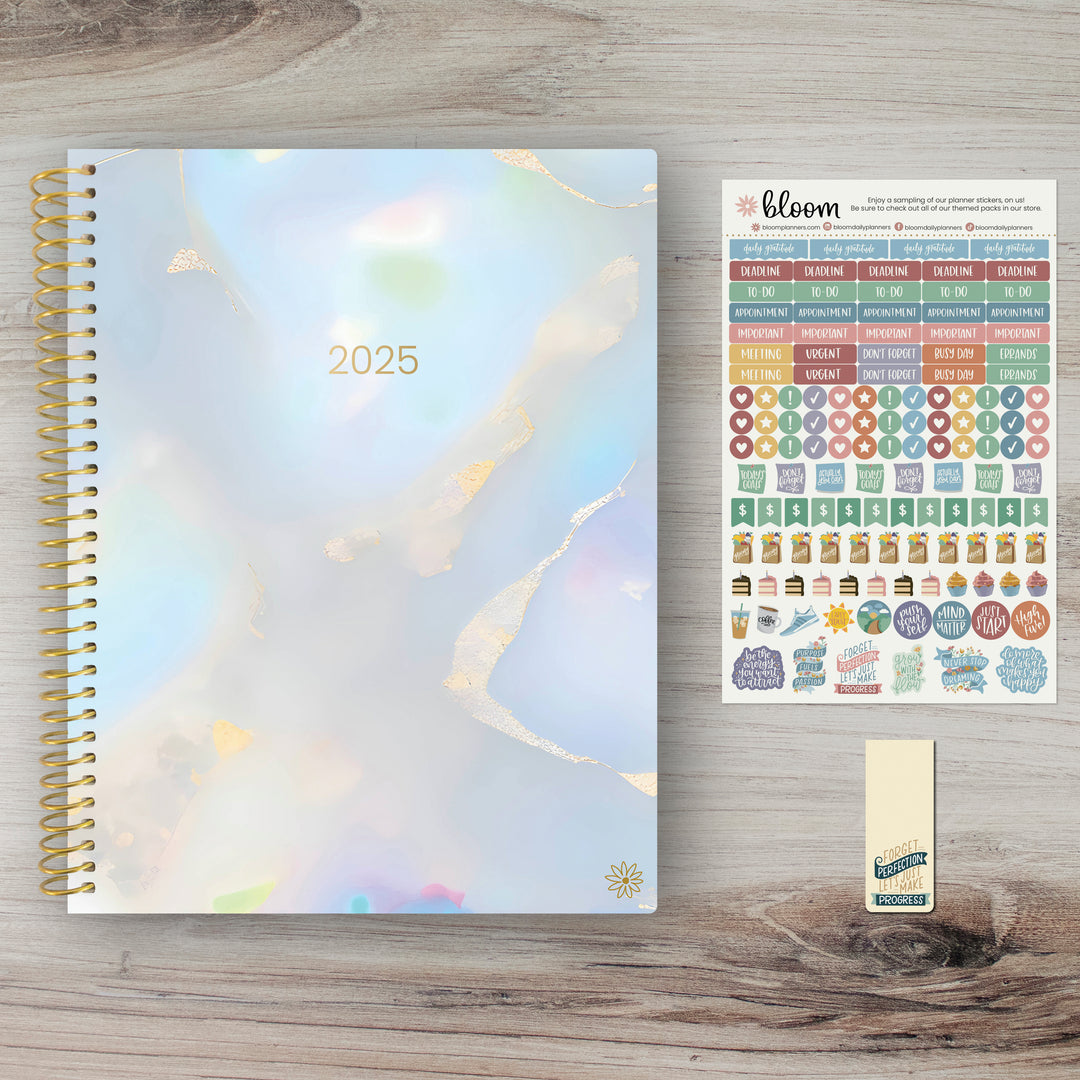 2025 Soft Cover Planner, 8.5" x 11", Iridescent Opal