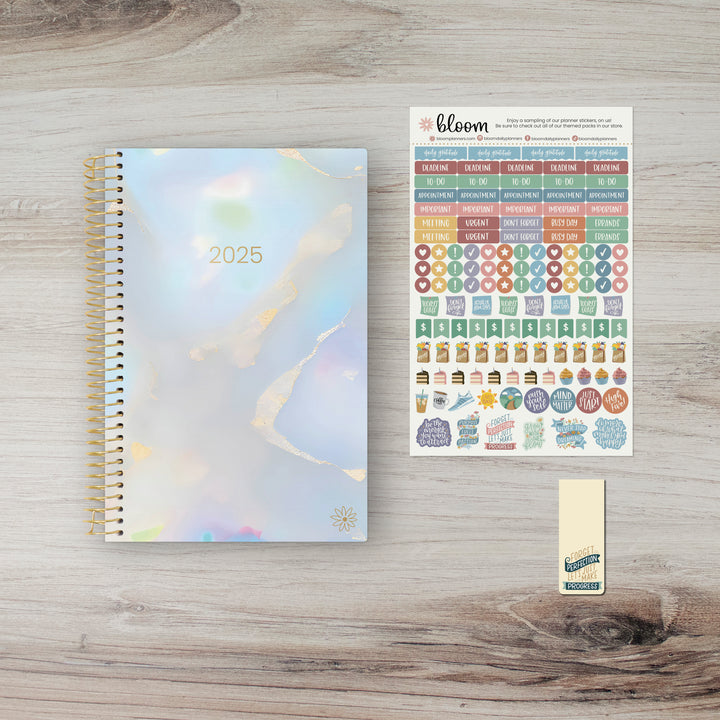 2025 Soft Cover Planner, 5.5" x 8.25", Iridescent Opal