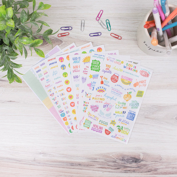 Planner Stickers, Cleerely Stated x bloom, Rooted in Faith Pack