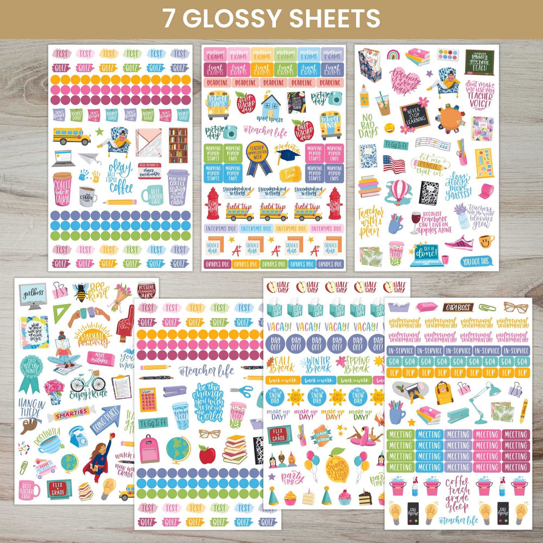 Planner Sticker Pack, Teacher