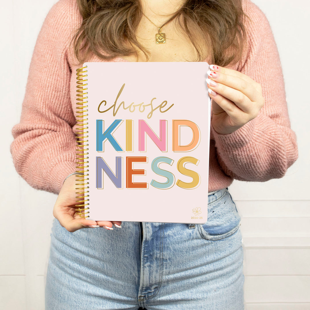 2024-25 Soft Cover Daisy Student Planner, 7" x 9", Choose Kindness