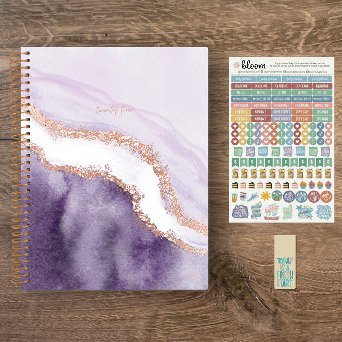 2024 Soft Cover Planner, 8.5" x 11", Daydream Believer, Lavender