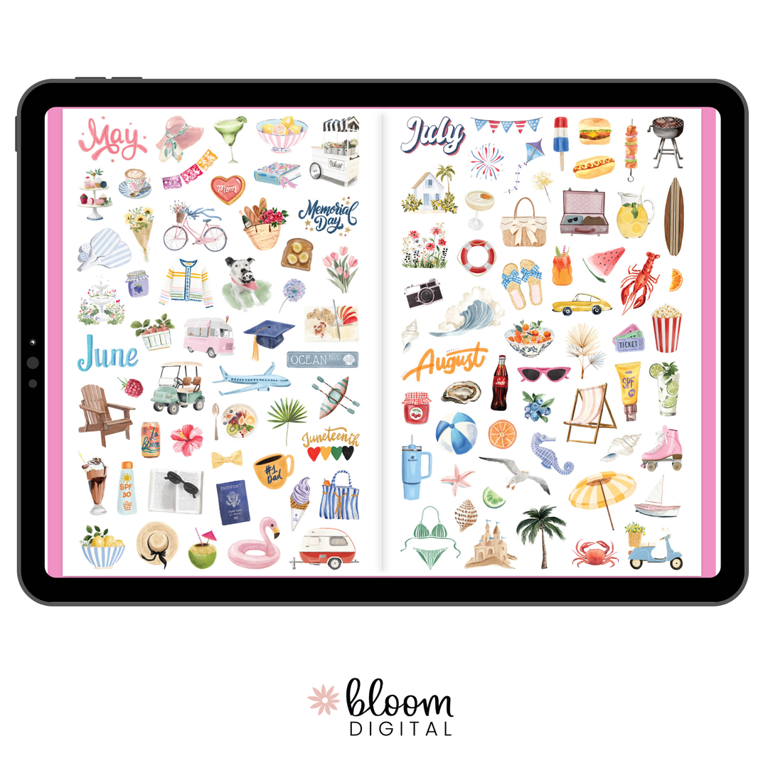 Digital Planner Stickers | Watercolor Holiday