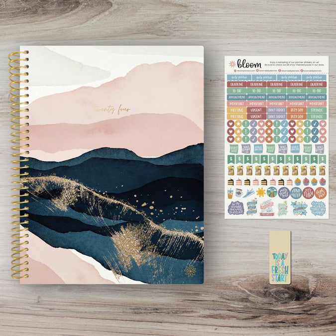 2024 Soft Cover Planner, 8.5 x 11, Golden Hour – bloom daily planners