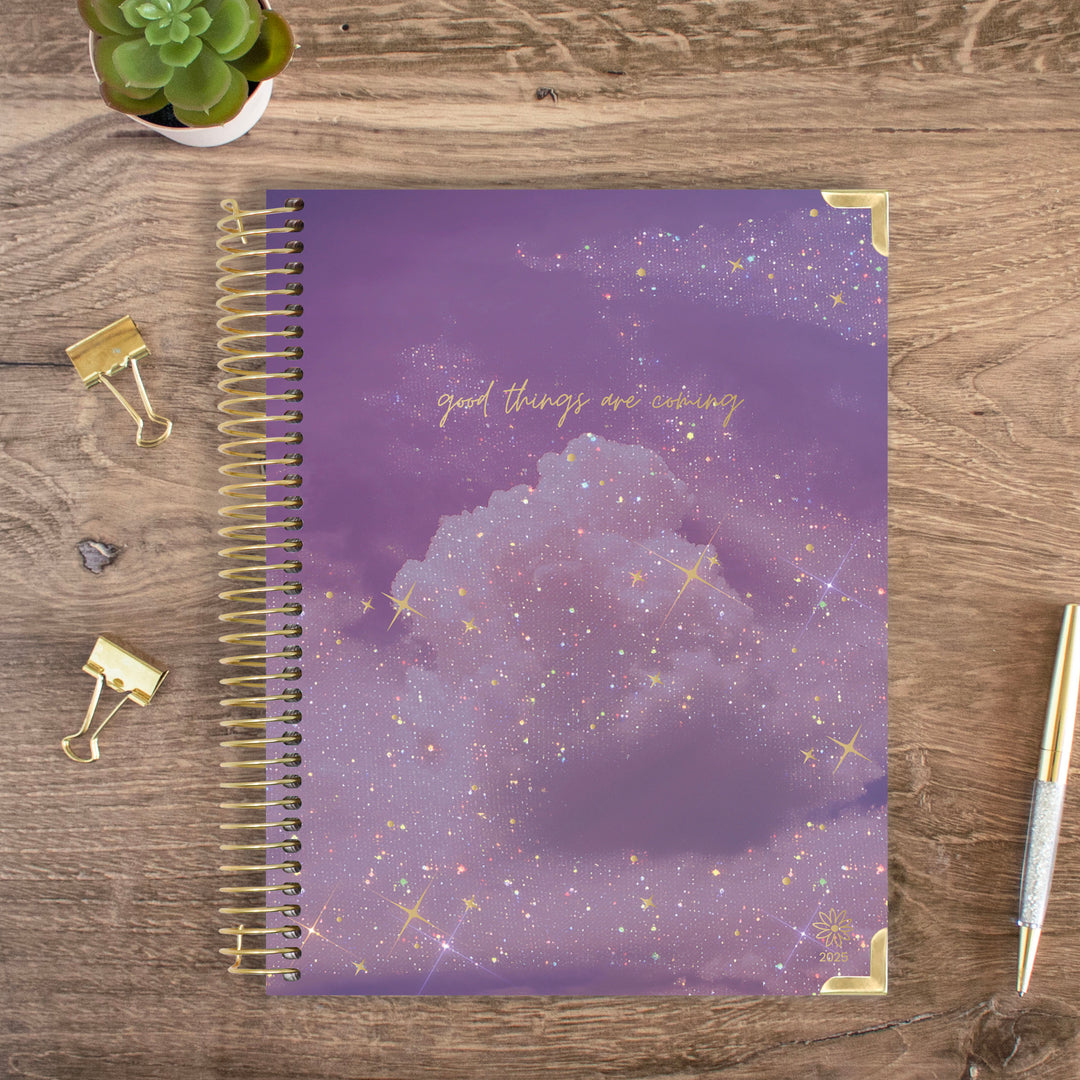 2025 Hard Cover Planner, 8.5" x 11", Good Things are Coming