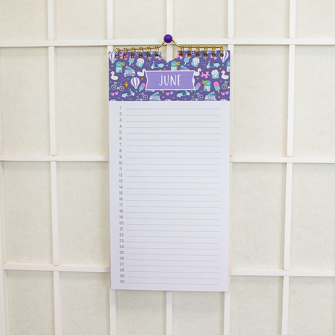 Perpetual Calendar, 5" x 10", Holiday Icons