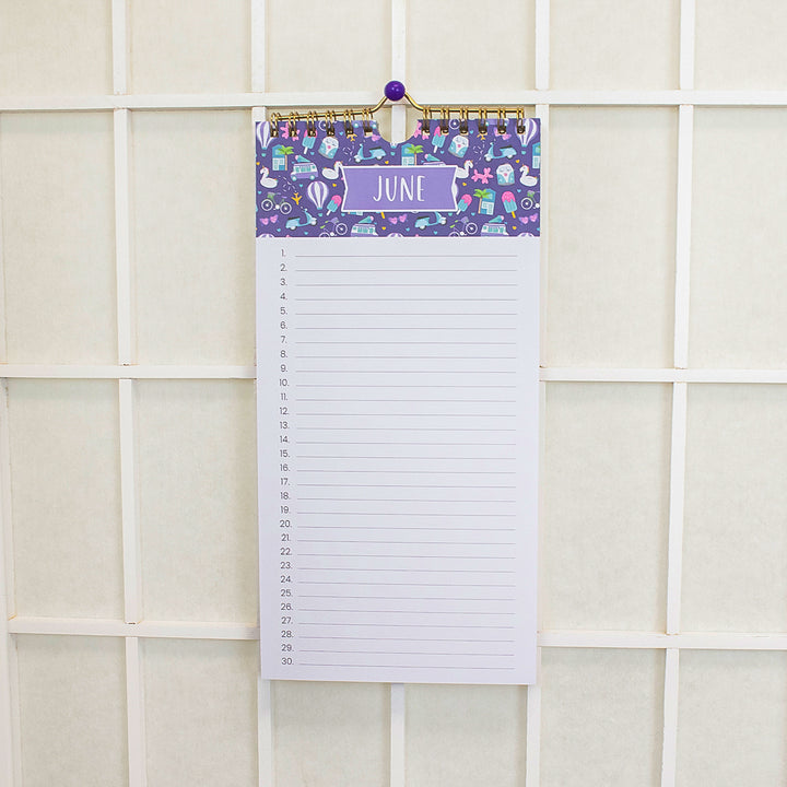 Perpetual Calendar, 5" x 10", Holiday Icons