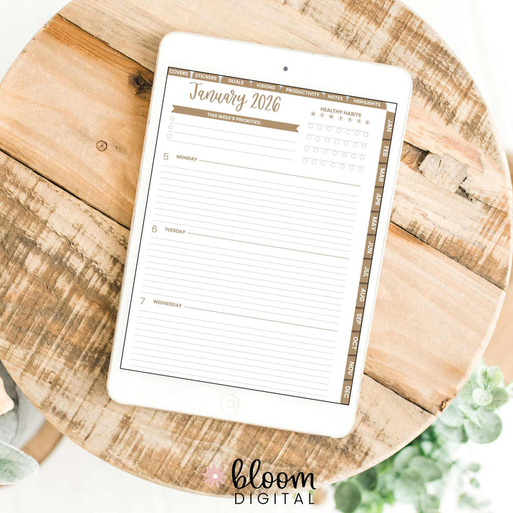 Digital Planner, Dated 2026 Classic Planner