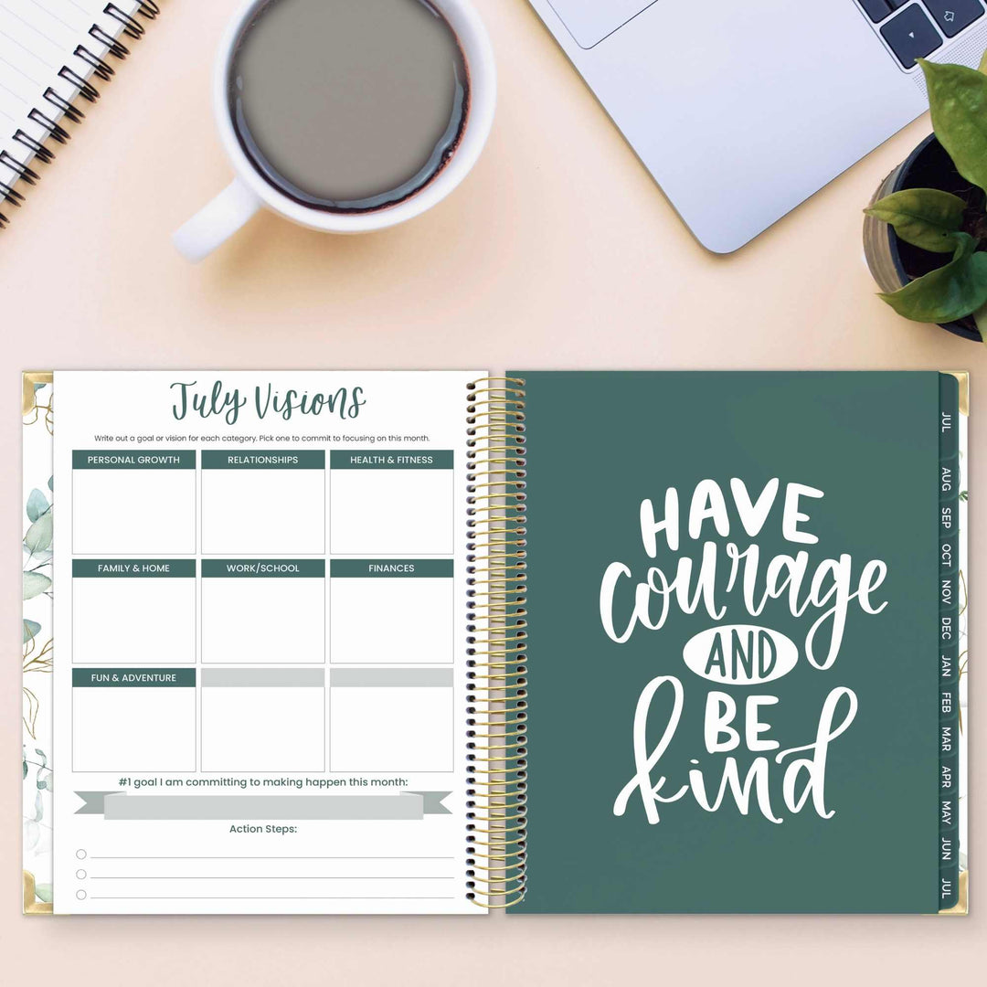 2026–27 Vision Goal Planner, 7.5" x 9" | Eucalyptus - bloom daily planners