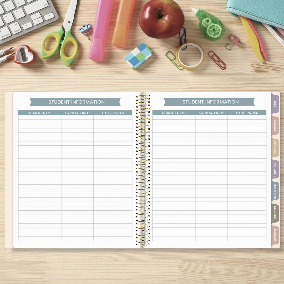 2026-27 Teacher Planner | Cool Tones | Interchangeable Cover - bloom daily planners