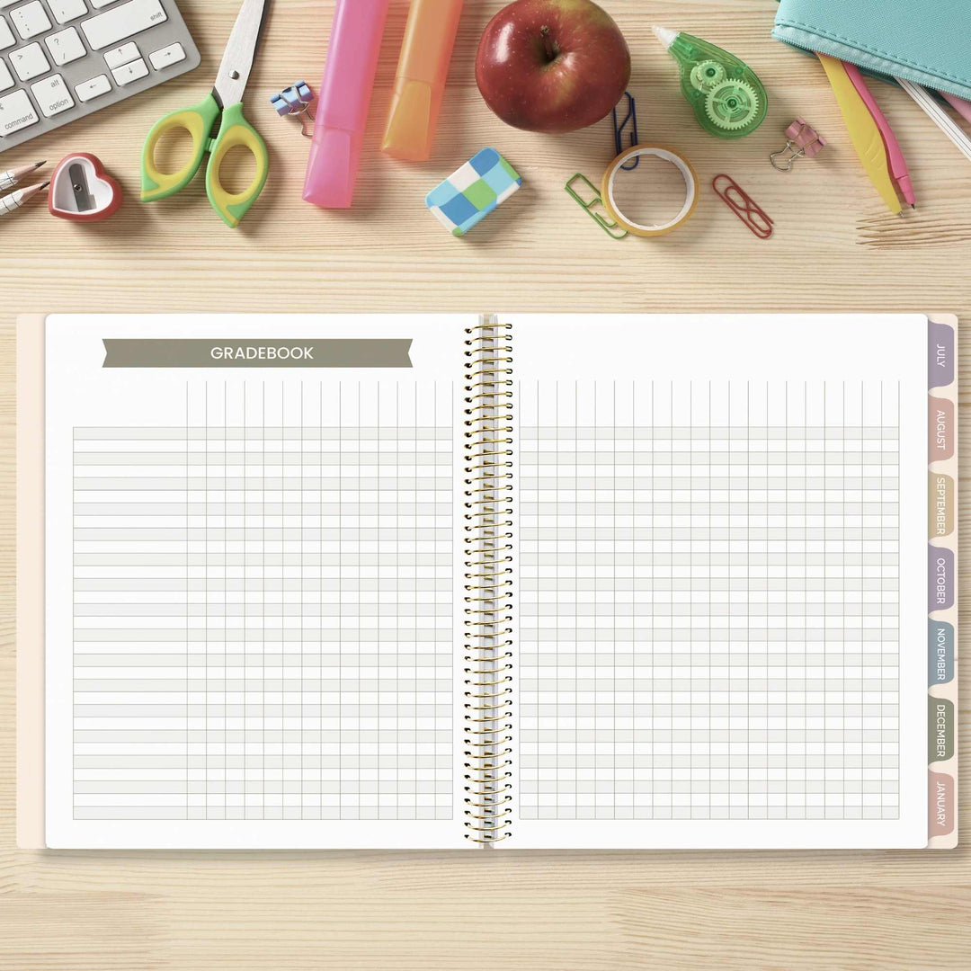 2026-27 Teacher Planner | Cool Tones | Interchangeable Cover - bloom daily planners