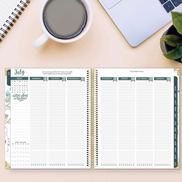 2026–27 Vision Goal Planner, 7.5" x 9" | Eucalyptus - bloom daily planners