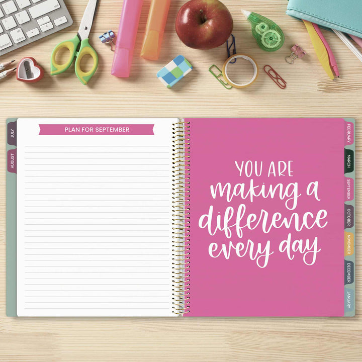 2026-27 Teacher Planner | Bold & Bright | Interchangeable Cover - bloom daily planners