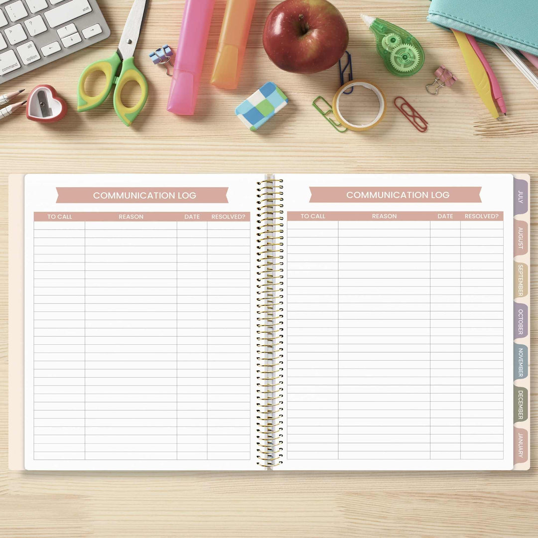 2026-27 Teacher Planner | Cool Tones | Interchangeable Cover - bloom daily planners