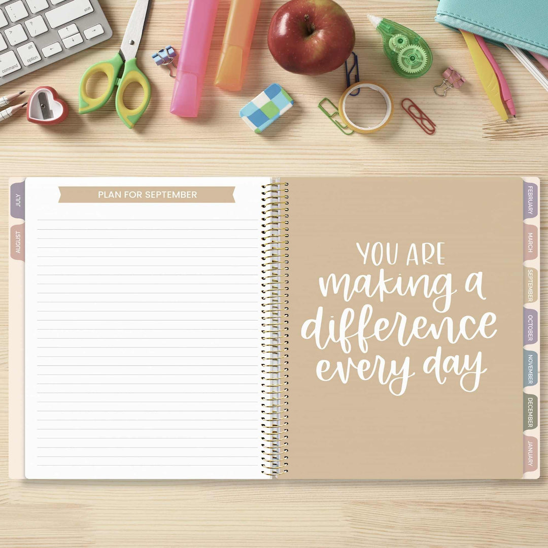 2026-27 Teacher Planner | Cool Tones | Interchangeable Cover - bloom daily planners
