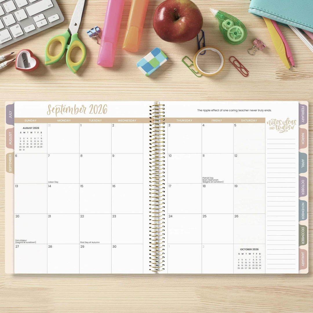 2026-27 Teacher Planner | Cool Tones | Interchangeable Cover - bloom daily planners
