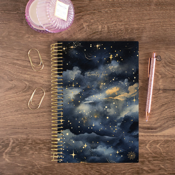 2025 Soft Cover Planner, 5.5" x 8.25", Midnight Sky