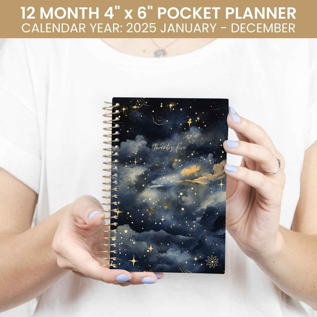 2025 Soft Cover Planner, 4" x 6", Midnight Sky