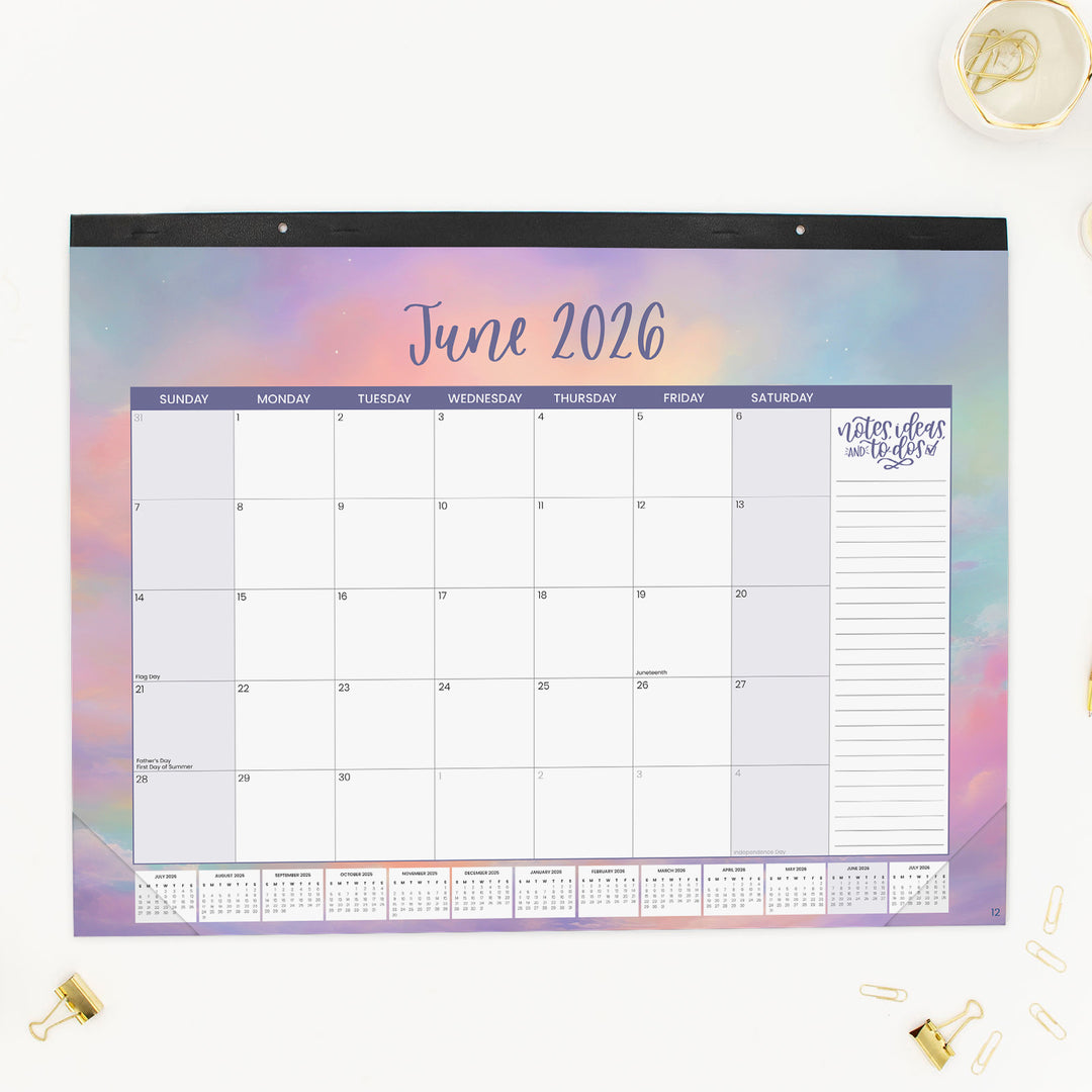 2025-26 Desk & Wall Calendar, 16" x 21", Seasonal