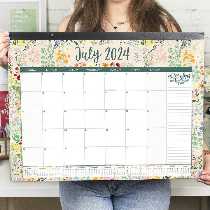 2024-25 Desk & Wall Calendar, 16" x 21", Seasonal