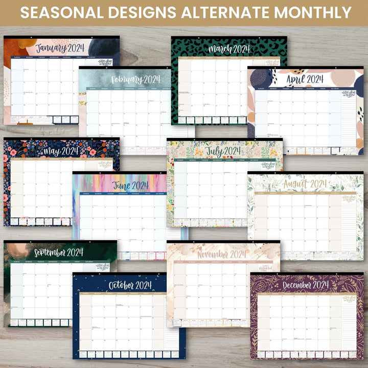 2024 Desk & Wall Calendar, 16" x 21", Seasonal