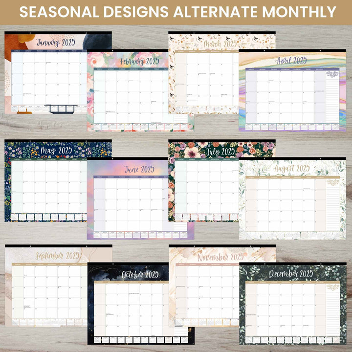 2025 Desk Calendar, 16" x 21", Seasonal