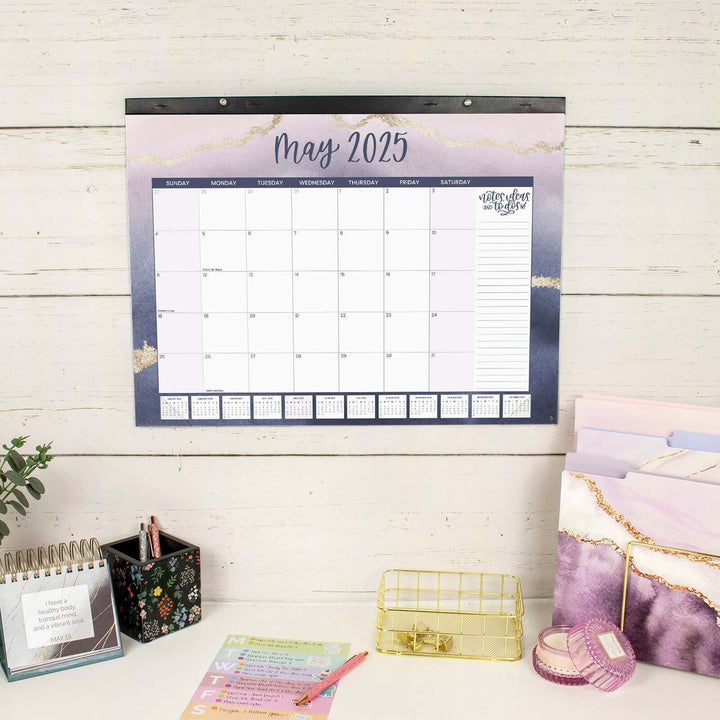 2025 Desk Calendar, 16" x 21", Watercolor