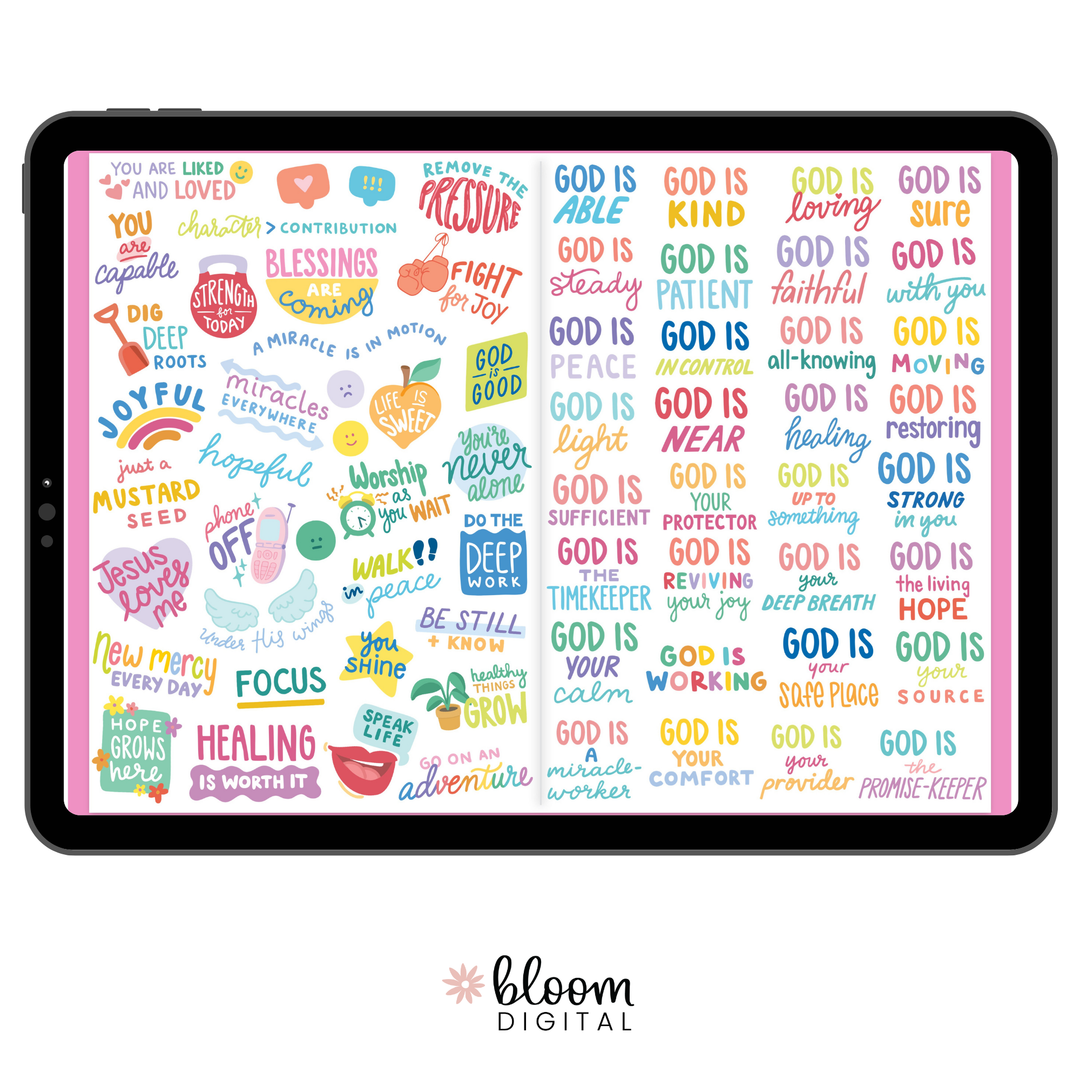 Digital Planner Stickers | Rooted in Faith Sticker Pack | bloom x Cleerely Stated