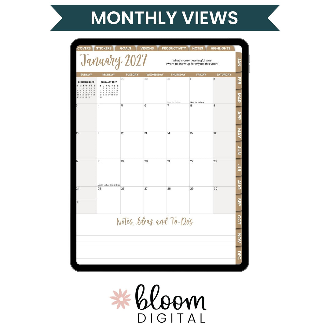 Digital Planner | Dated 2027 Vision Planner
