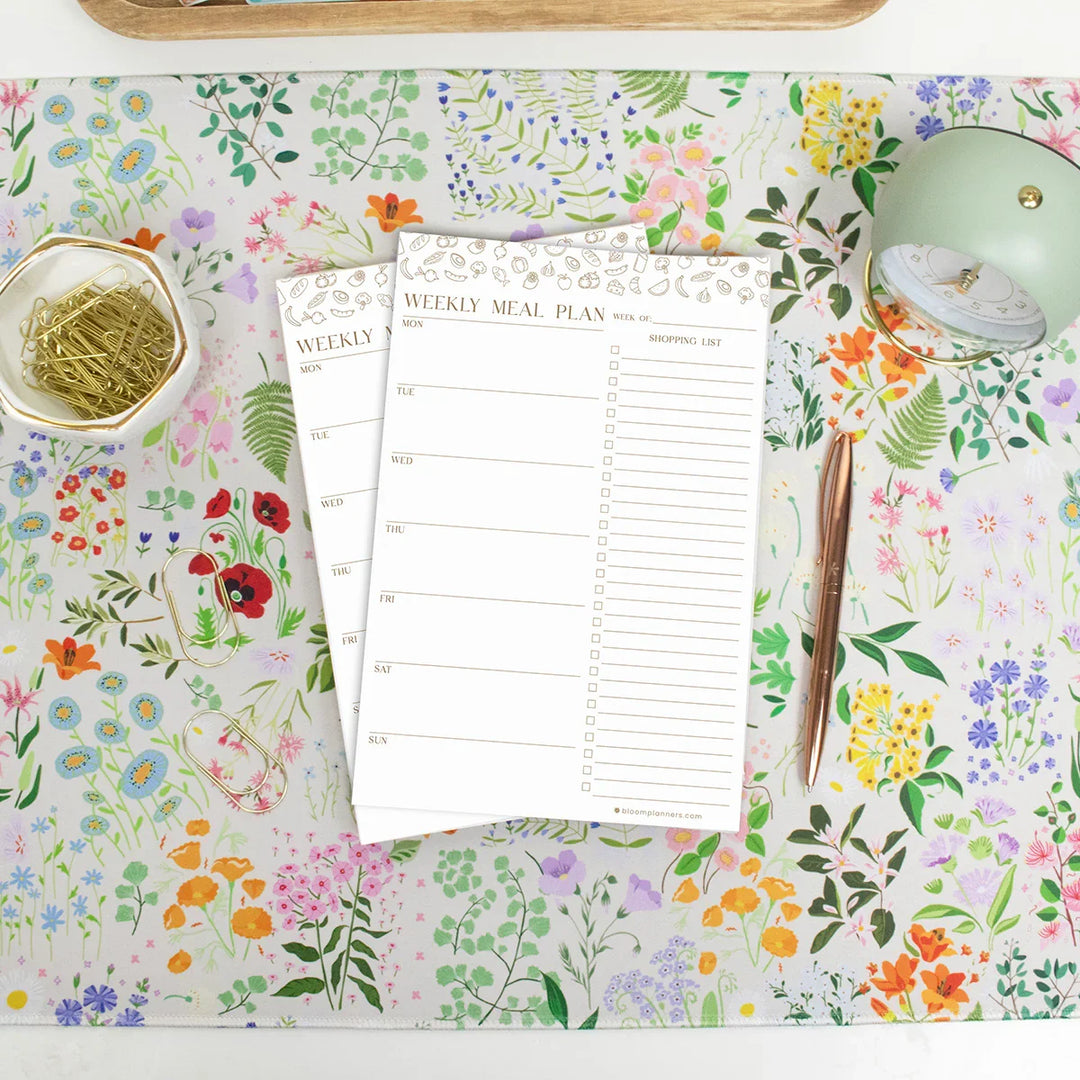 Planning Pad, 6" x 9", Meal Planning Pad with Magnets, Modern Gold