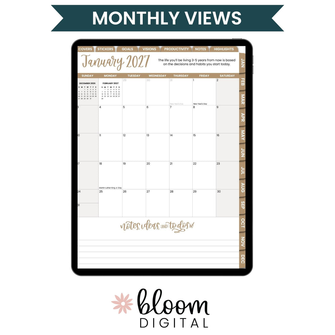 Digital Planner | Dated 2027 Classic Planner