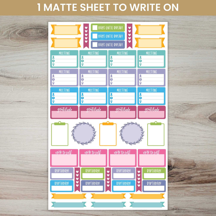 Planner Sticker Pack, Teacher