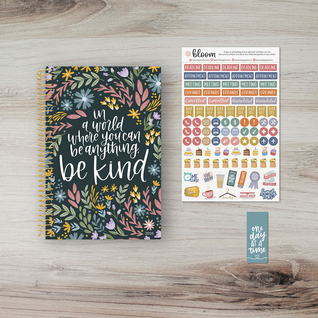 2026 Soft Cover Planner, 5.5" x 8.25", Be Kind